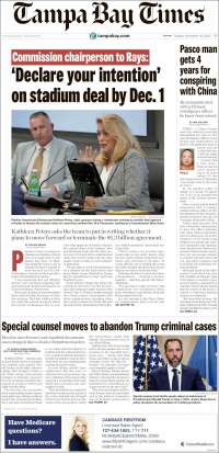 Portada de Tampa Bay Times (USA)