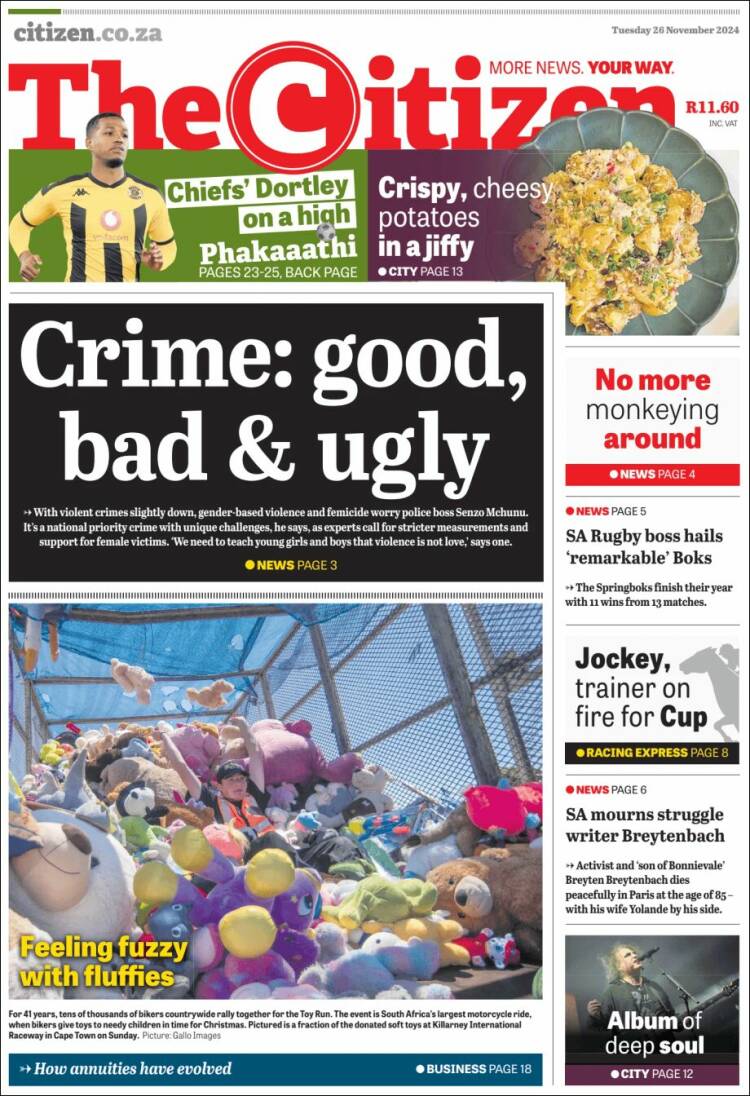 Portada de The Citizen (Sud&aacute;frica)