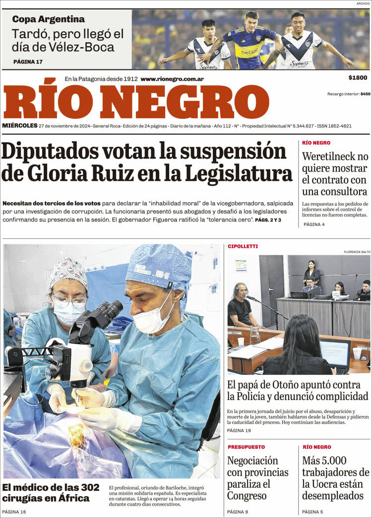 Portada de Rio Negro (Argentina)