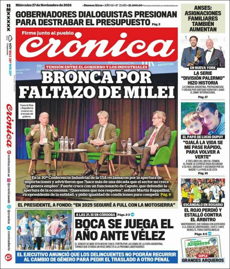 Portada de La Voz del Chaco (Argentina)