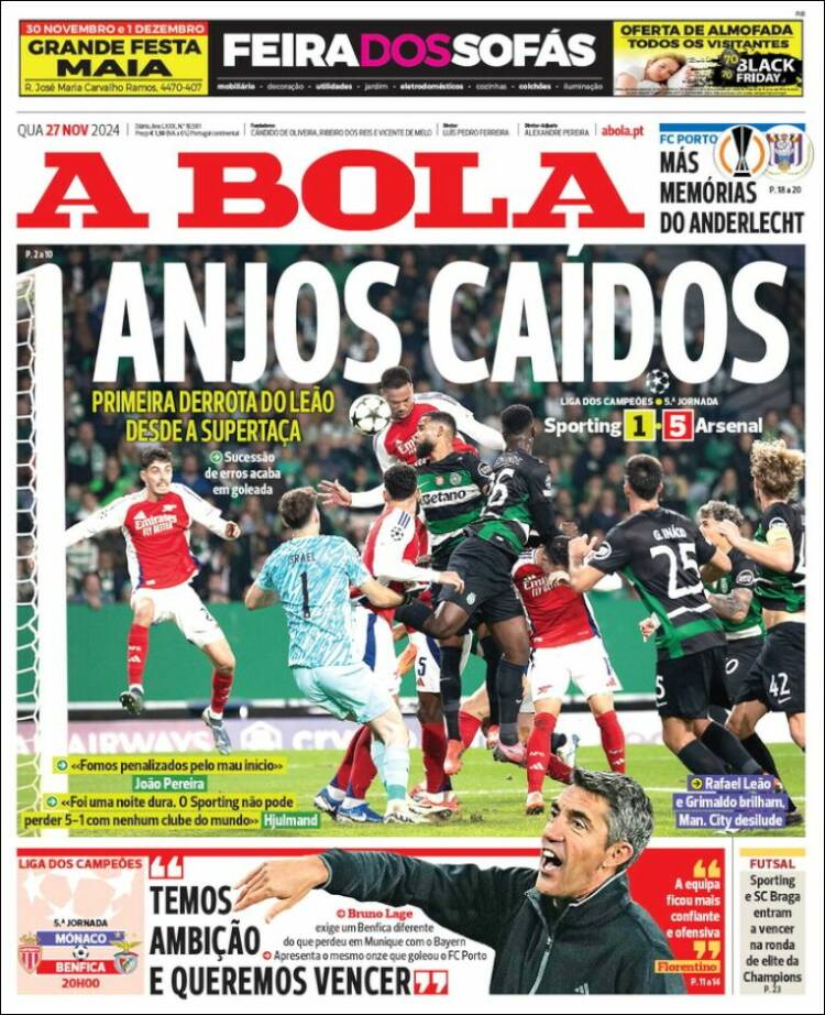 Portada de A Bola (Portugal)