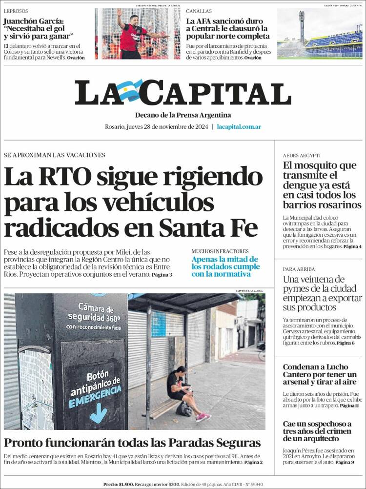 Portada de La Capital - Rosario (Argentina)