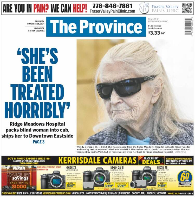 Portada de The Province (Canadá)