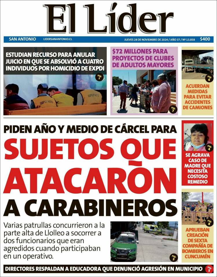 Portada de Lider de San Antonio (Chile)