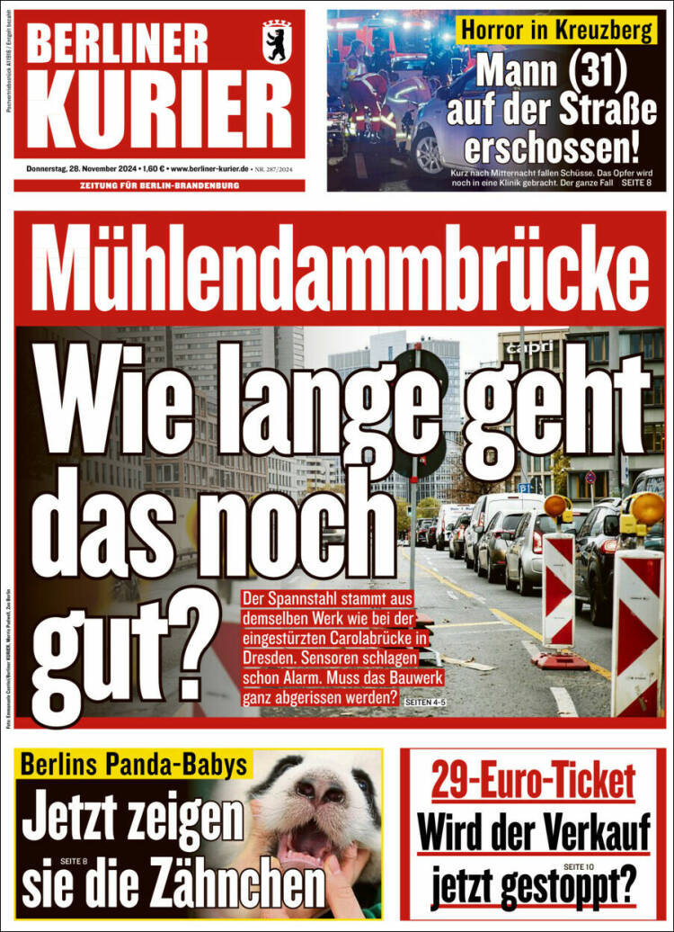Portada de Berliner Kurier - Startseite BK (Alemania)