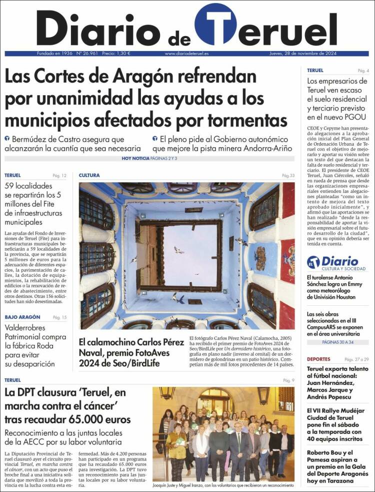 Portada de Diario de Teruel (España)