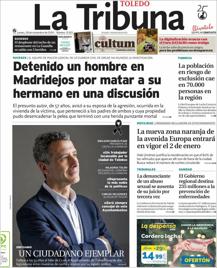 Portada de La Tribuna de Toledo (España)