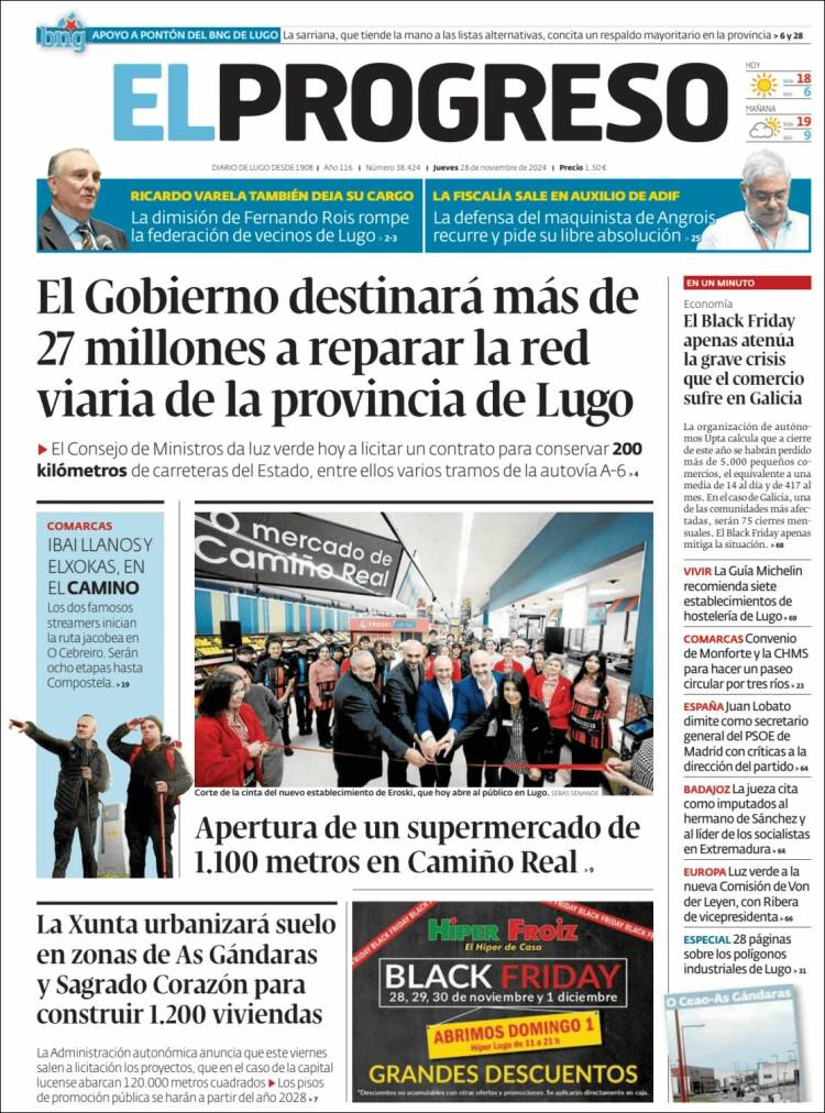 Portada de El Progreso (España)