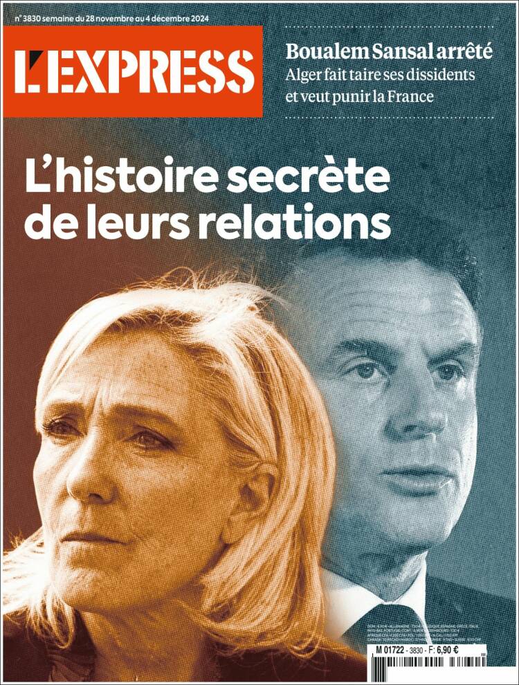 Portada de L'Express (Francia)