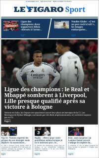 Portada de Le Figaro Sport (Francia)