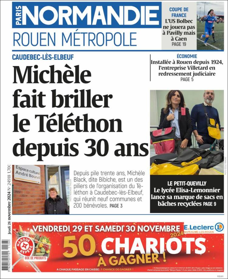 Portada de Paris Normandie (Francia)