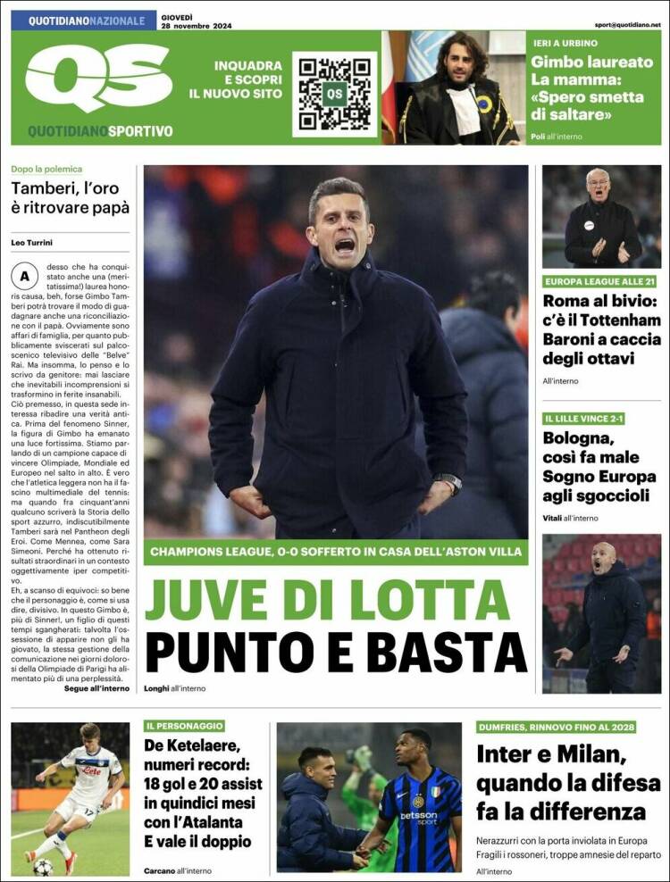 Portada de Quotidiano Sportivo (Italia)