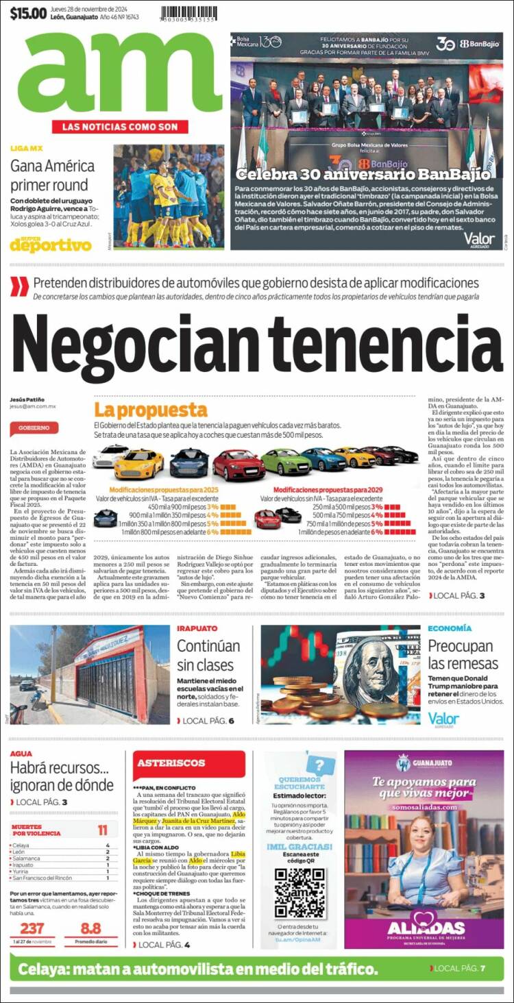 Portada de Al Día A.M. (México)
