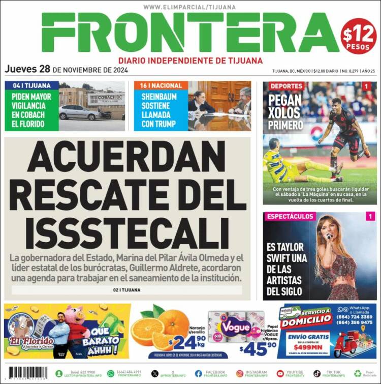 Portada de Frontera (México)