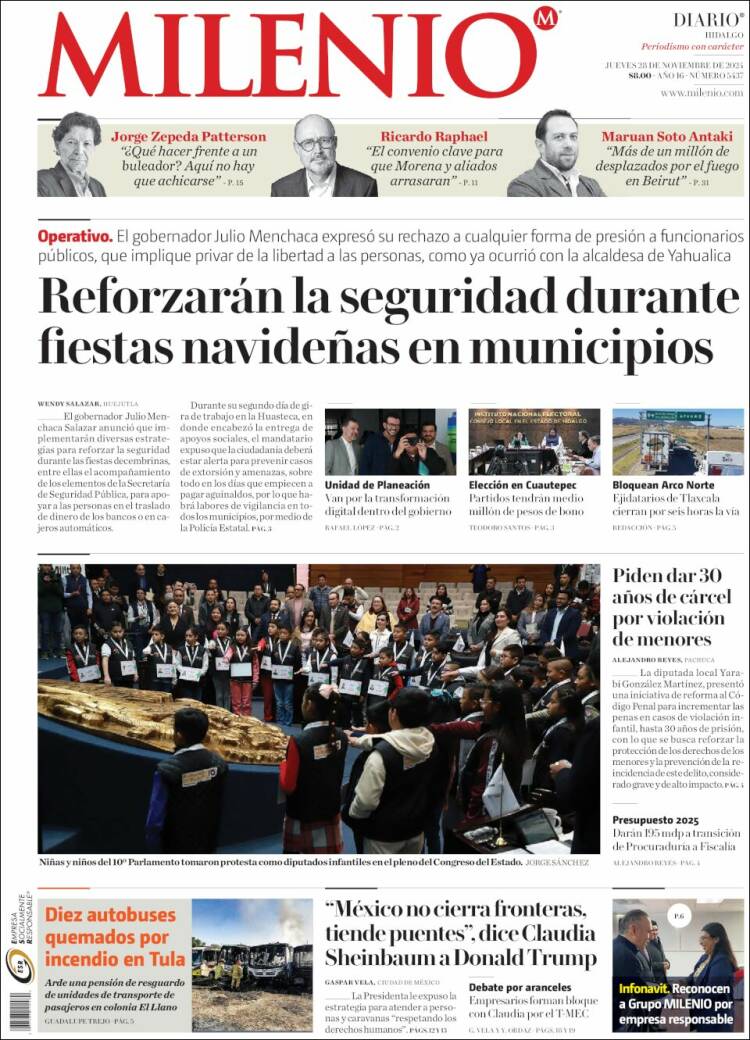 Portada de Milenio de Hidalgo (México)