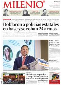 Portada de Milenio - Jalisco (México)