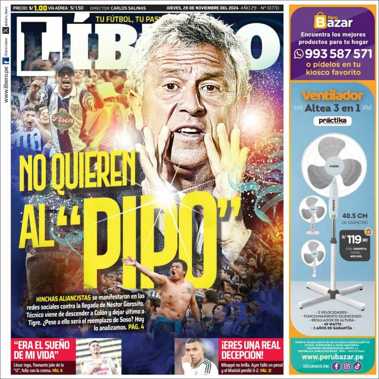 Portada de Líbero (Per&uacute;)