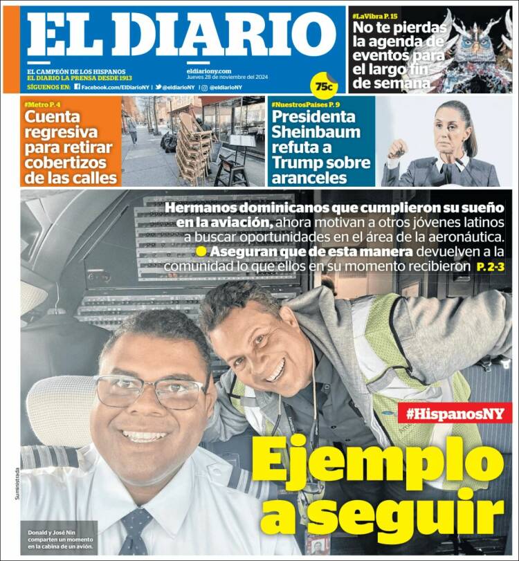 Portada de El Diario NY (USA)