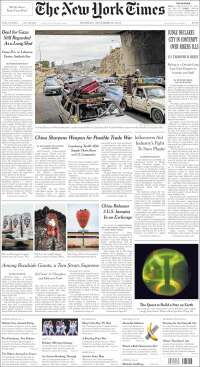 Portada de New York Times (USA)