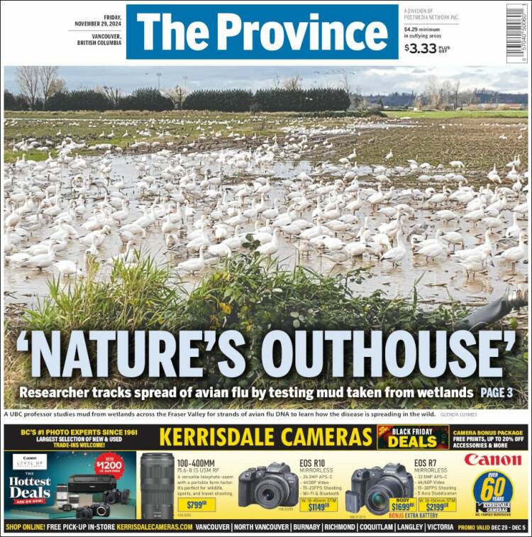 Portada de The Province (Canadá)