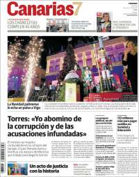 Portada de Canarias 7 (España)