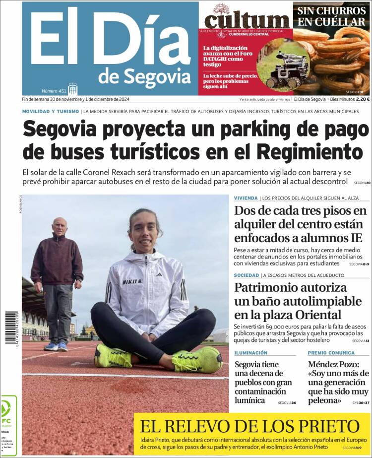 Portada de El Día de Segovia (España)