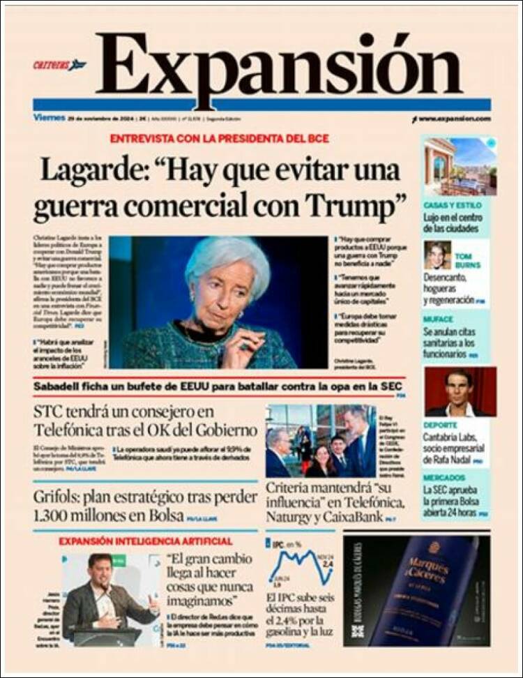 Portada de Expansión (España)