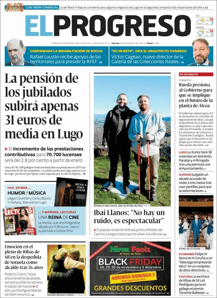 Portada de El Progreso (España)
