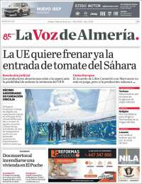 Portada de La Voz de Almería (España)