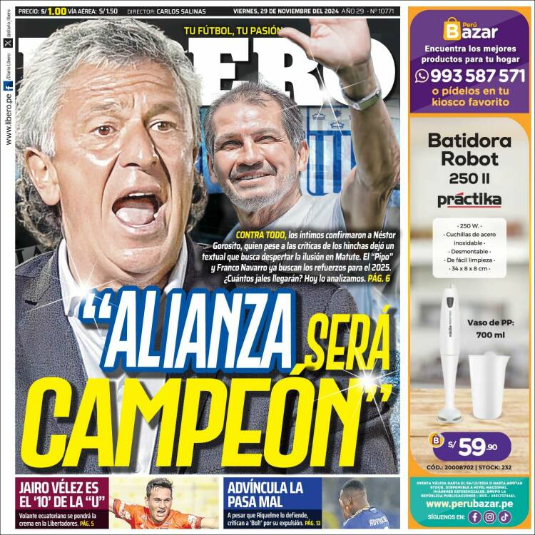 Portada de Líbero (Per&uacute;)