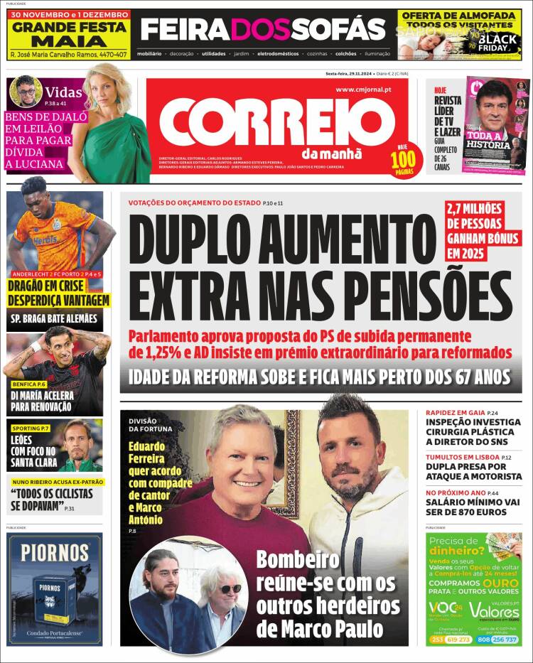 Portada de Correio da Manhã (Portugal)