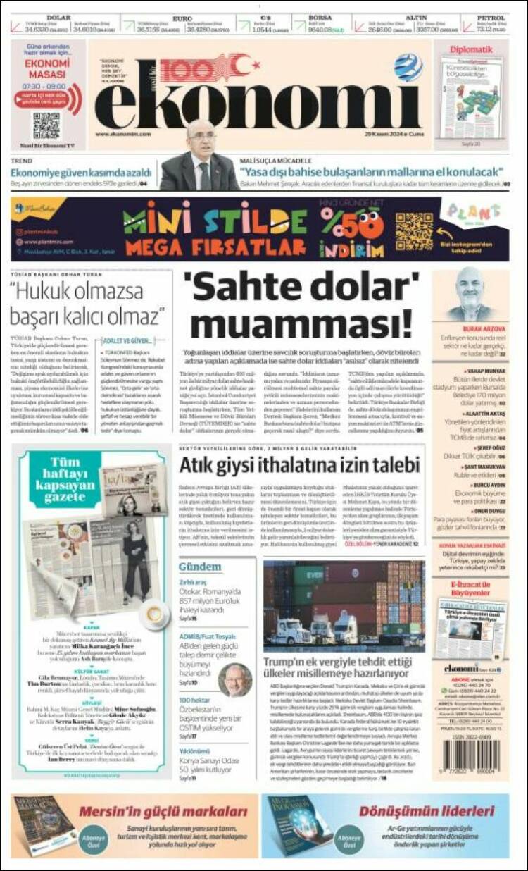 Portada de Dünya (Turqu&iacute;a)