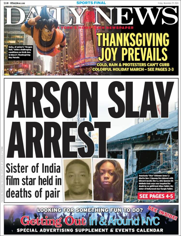 Portada de Daily News - New York (USA)