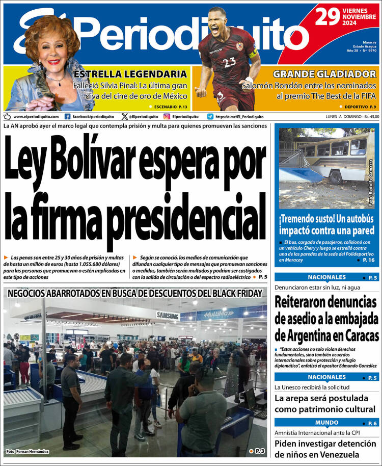 Portada de Periodiquito de Aragua (Venezuela)