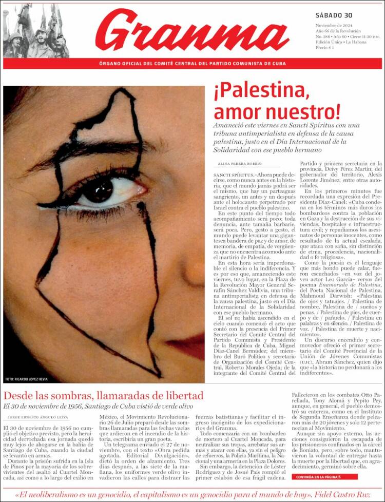 Portada de Granma (Cuba)