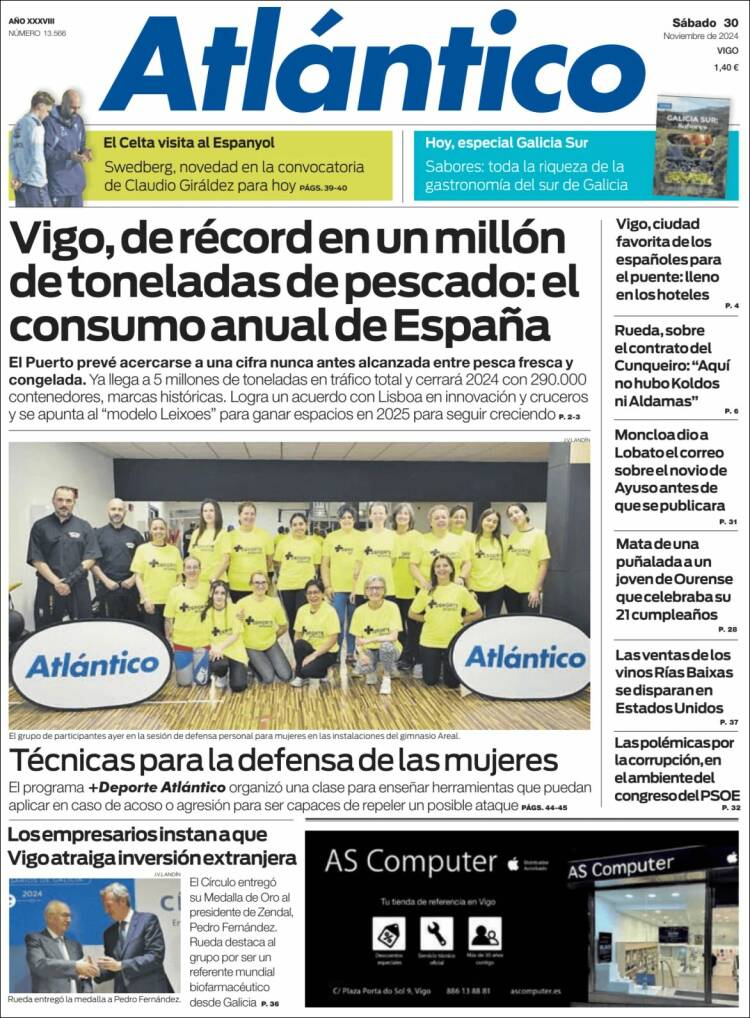 Portada de Atlántico Diario (España)