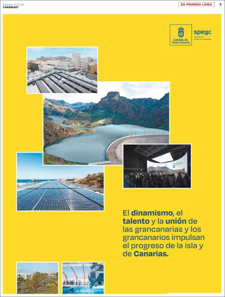 Portada de Canarias 7 (España)