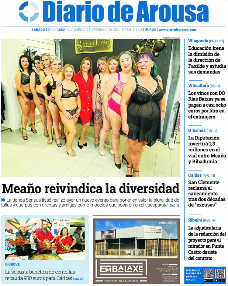 Portada de Diario de Arousa (España)