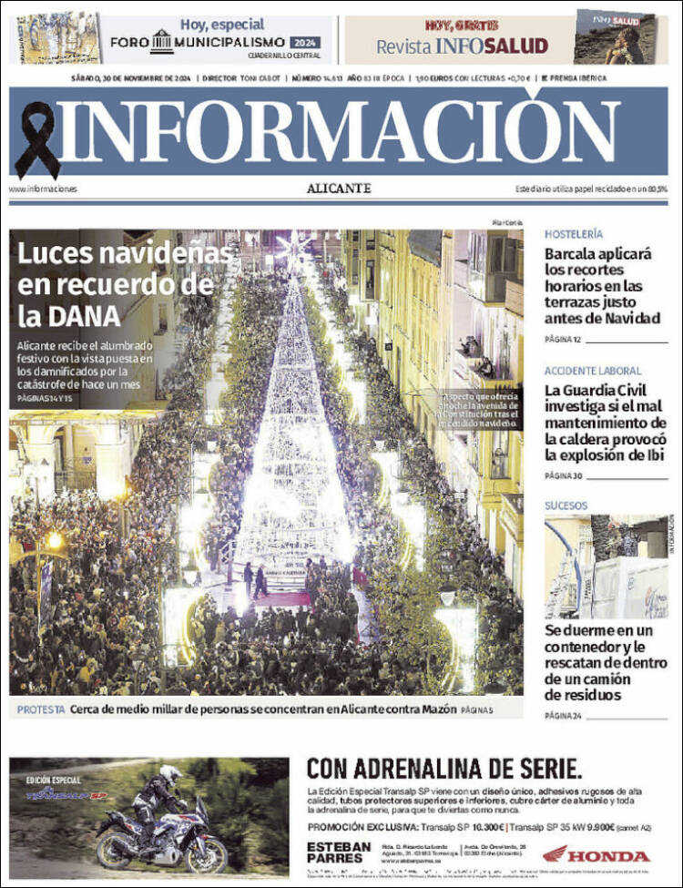Portada de Diario Información (España)