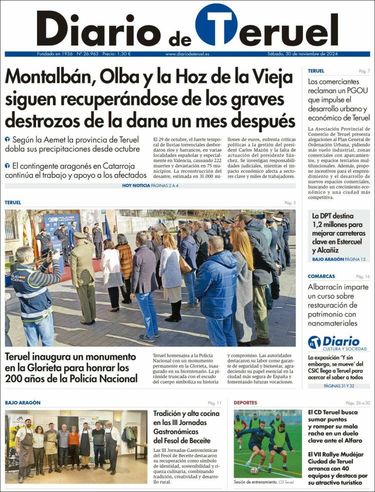 Portada de Diario de Teruel (España)