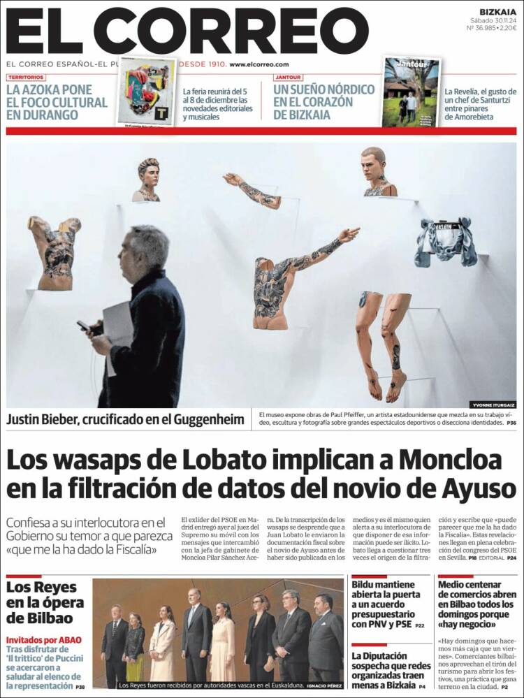 Portada de El Correo (España)