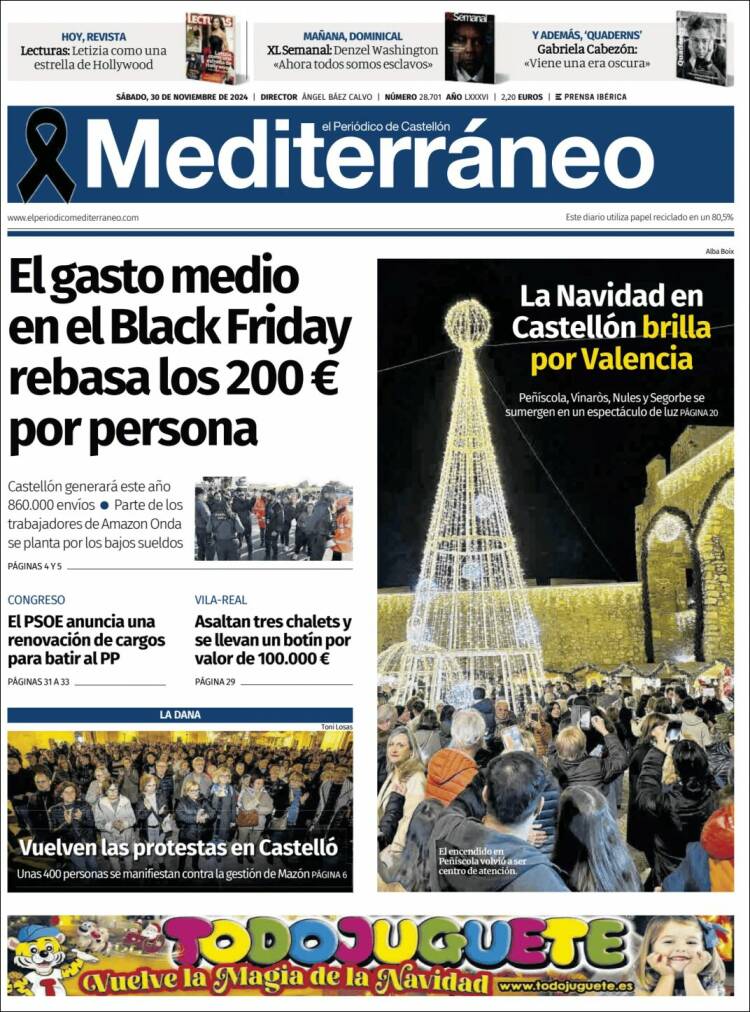 Portada de El Periódico Mediterraneo (España)