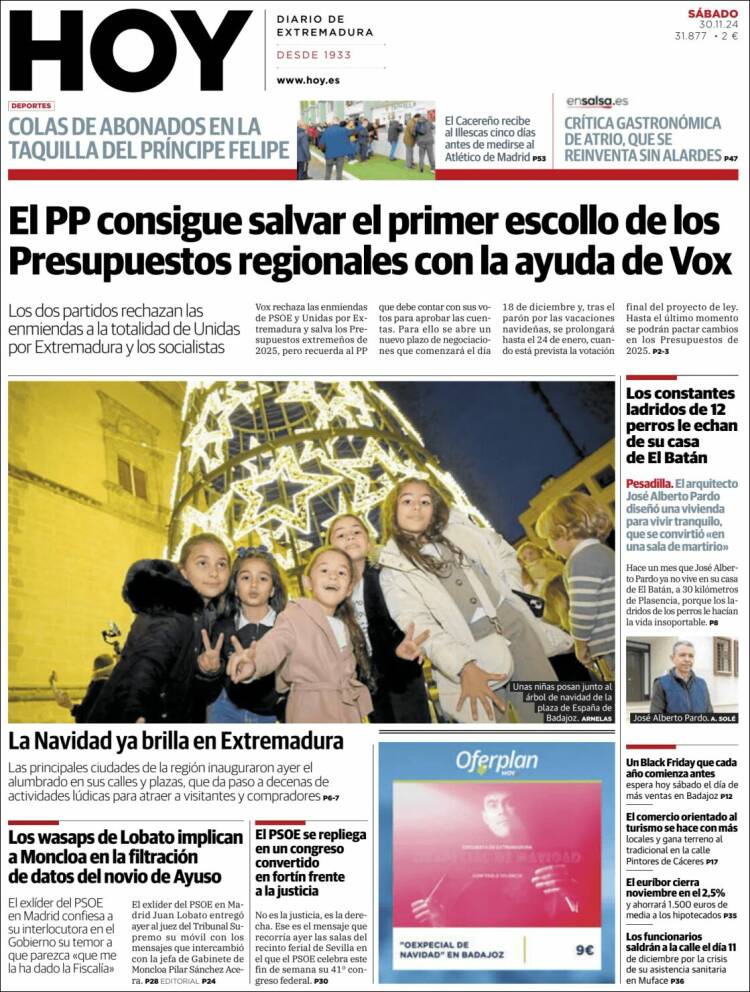 Portada de Hoy - Caceres (España)