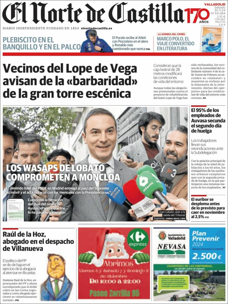 Portada de Norte de Castilla - Valladolid (España)