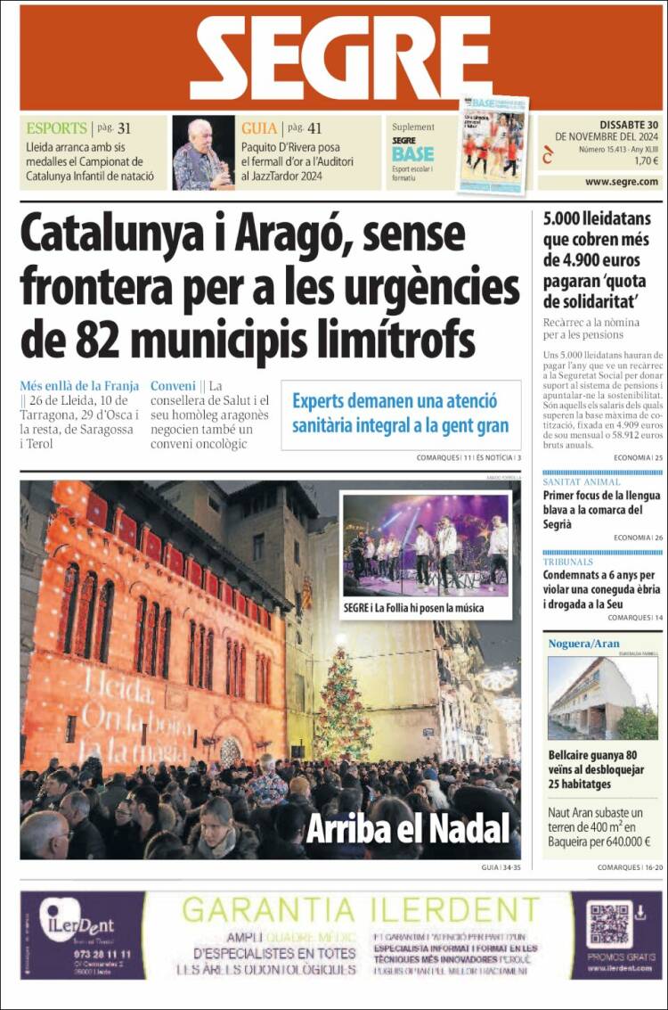 Portada de Segre (España)
