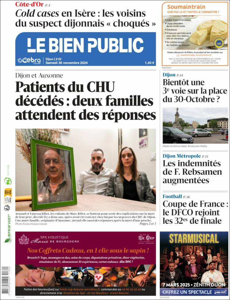 Portada de Le Bien Public (France)