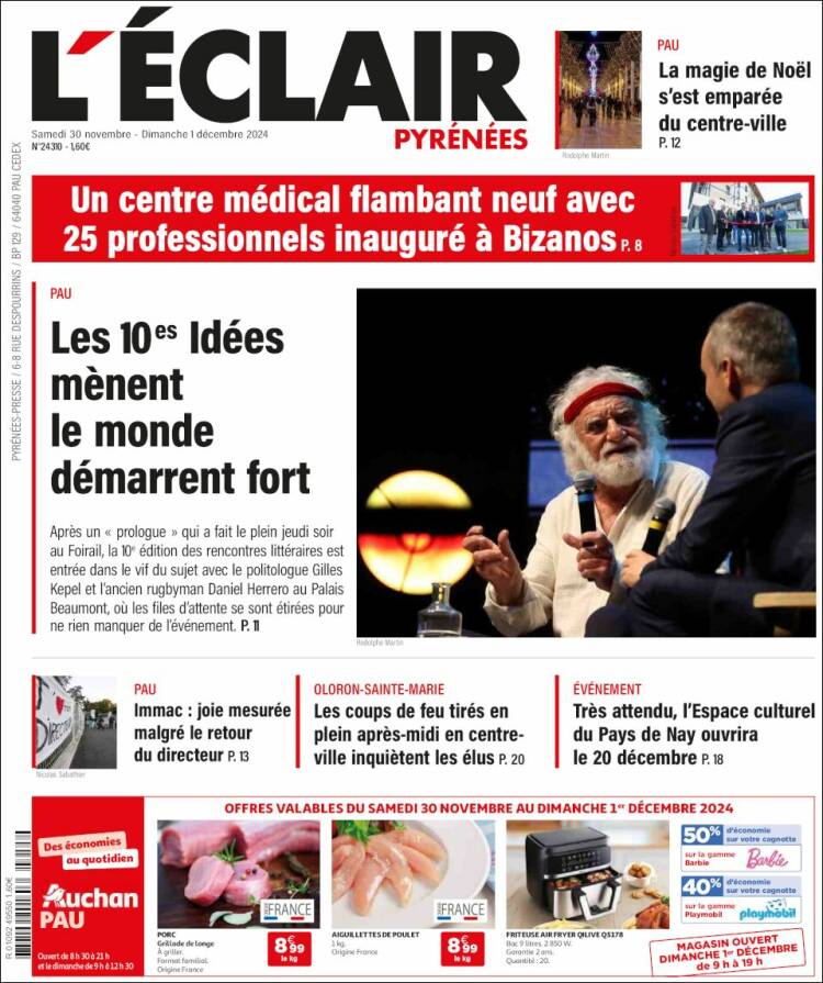 Portada de L'Eclair des Pyrénées (France)