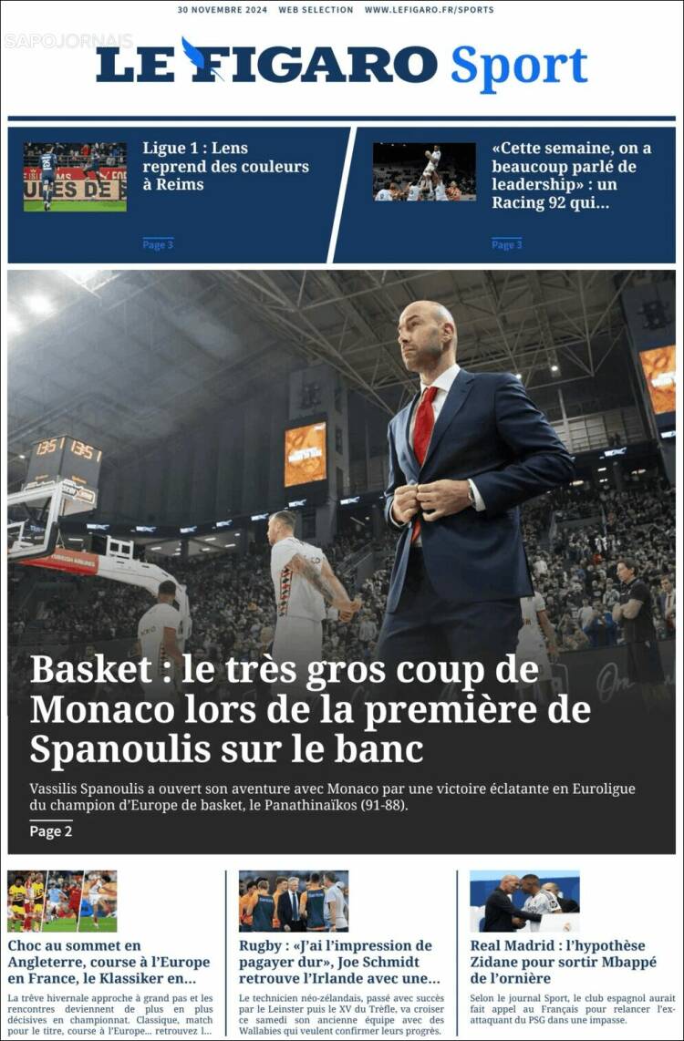 Portada de Le Figaro Sport (France)