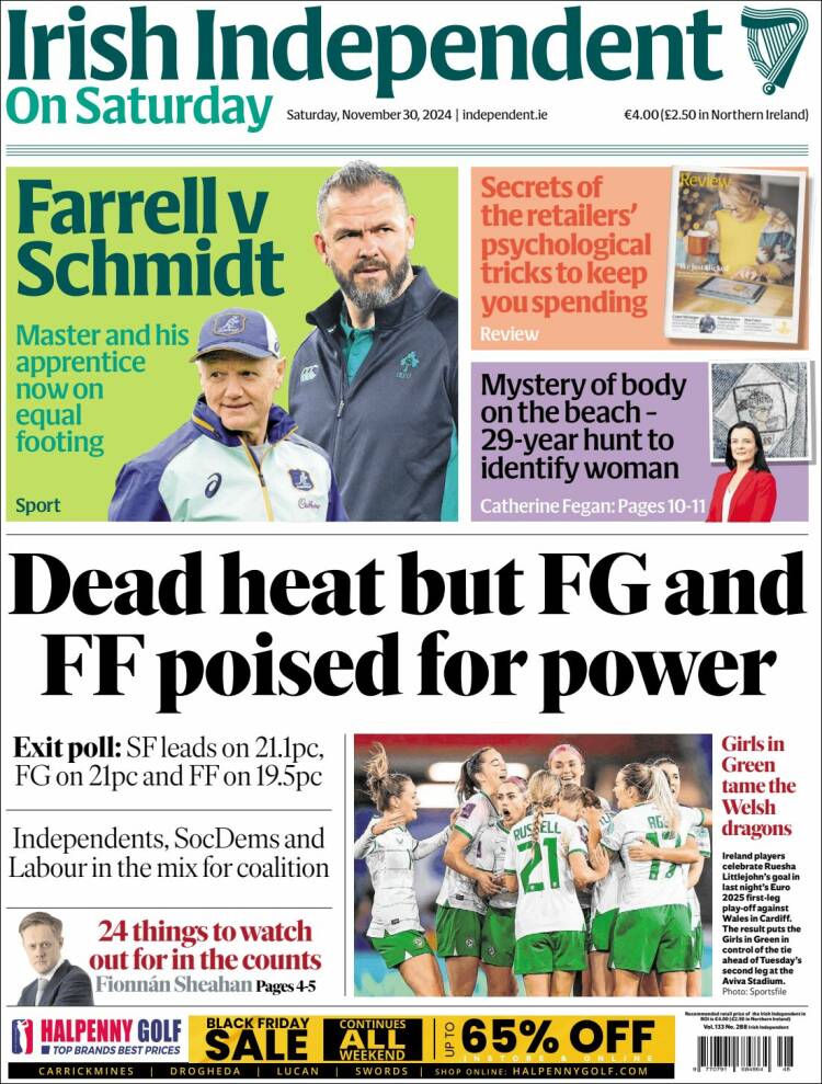 Portada de Irish Independent (Ireland)