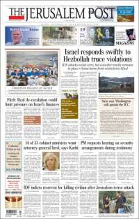 Newspapers in Israel. Saturday's edition, November 30 of 2024. Kiosko.net